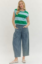 Load image into Gallery viewer, Green/Blue Sleeveless Sweater-Entro
