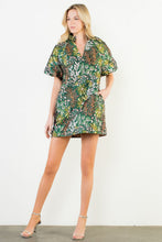Load image into Gallery viewer, The Flora- Green Botanical Dress THML
