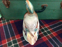 Load image into Gallery viewer, Vintage Green Winged Teal ceramic duck

