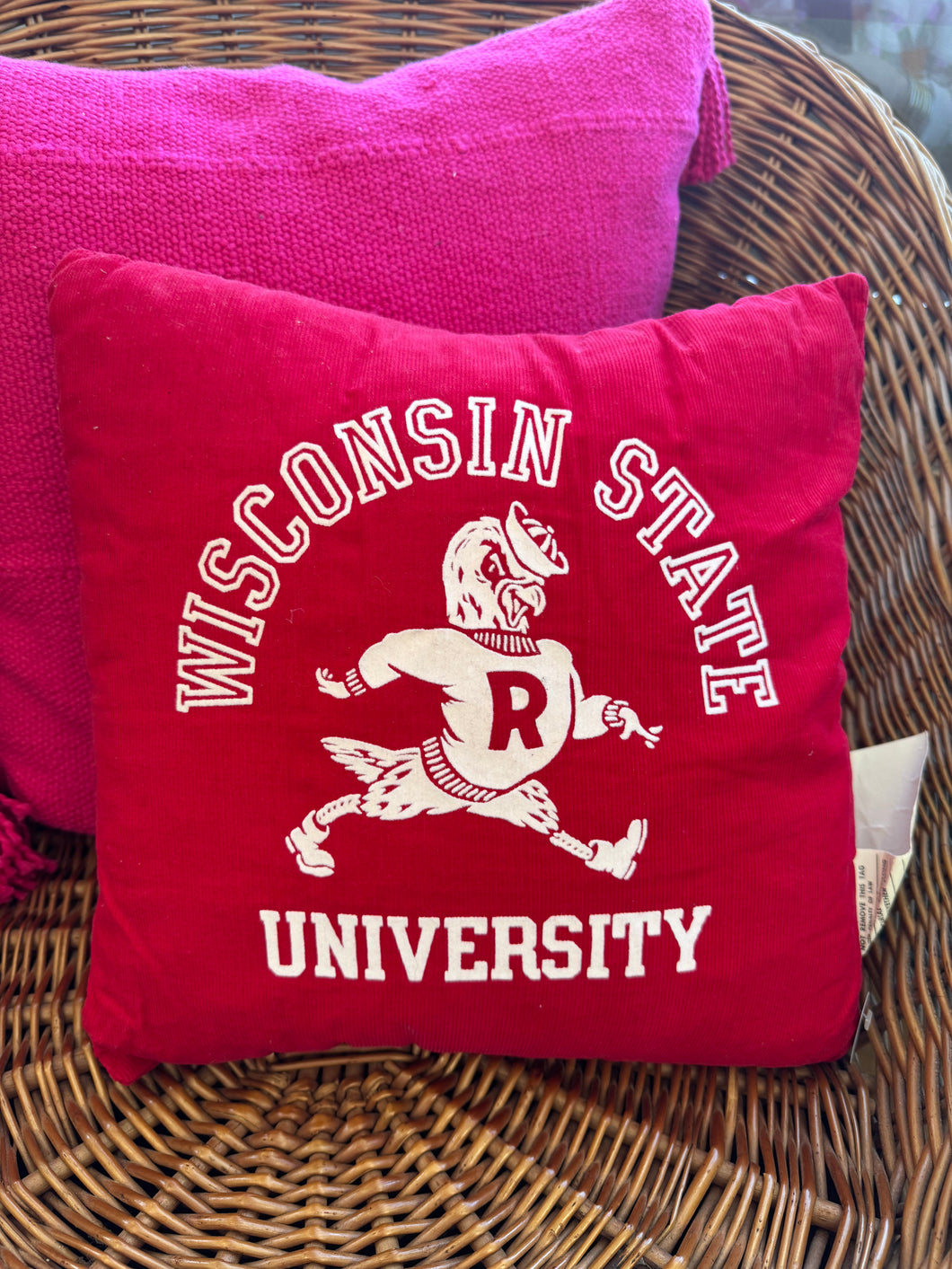 Vintage Wisconsin State University Pillow