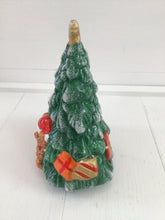 Load image into Gallery viewer, Vintage Christmas Tree with Bear candle holder
