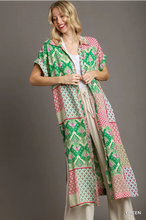 Load image into Gallery viewer, Mixed print maxi dress- green or pink
