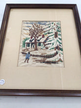 Load image into Gallery viewer, Vintage long stitch winter scene picture
