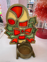 Load image into Gallery viewer, Vintage Stained Glass Candle Holder
