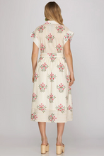 Load image into Gallery viewer, The Cara- Printed Floral Midi Dress
