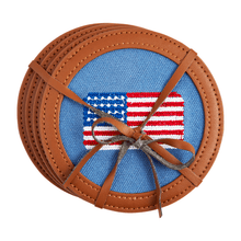 Load image into Gallery viewer, MudPie American Flag Coaster Set
