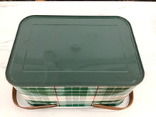 Load image into Gallery viewer, Vintage plaid picnic tin
