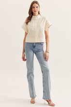 Load image into Gallery viewer, Entro Linen Top- Navy or Natural Linen
