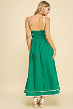 Load image into Gallery viewer, The Amanda- Contrast stripe green midi dress PINCH
