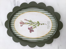 Load image into Gallery viewer, Green Scalloped Frame with Botanical Print
