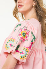 Load image into Gallery viewer, THML Pink Embroidered Top
