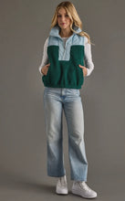 Load image into Gallery viewer, Green Quarter Zip Vest
