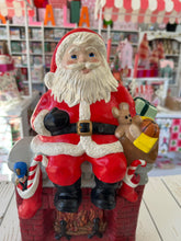 Load image into Gallery viewer, Vintage Ceramic Santa &amp; Fireplace

