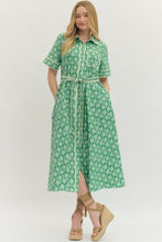 Load image into Gallery viewer, The Kinsey green botanical dress ENTRO
