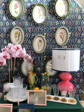 Load image into Gallery viewer, Framed floral print in green distressed wood frame
