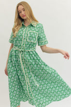 Load image into Gallery viewer, The Kinsey green botanical dress ENTRO

