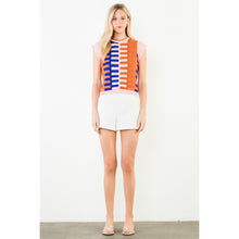 Load image into Gallery viewer, Short Sleeve Colorblock Knit Sleeveless Sweater THML
