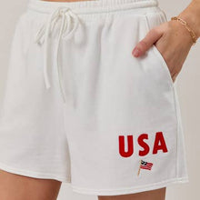 Load image into Gallery viewer, USA White Shorts
