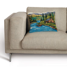 Load image into Gallery viewer, Cabin by the Lake Hooked Pillow
