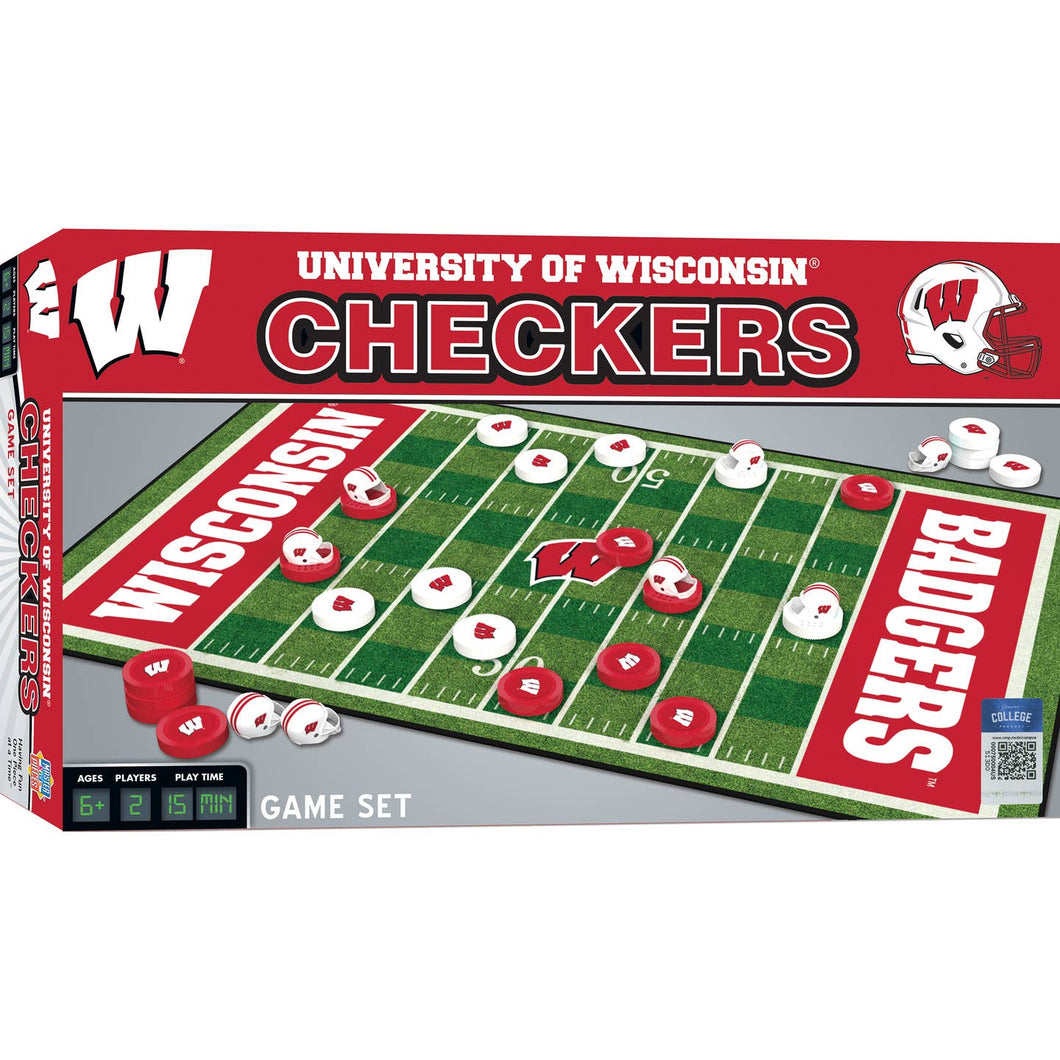 UW Madison Badgers Checker Board