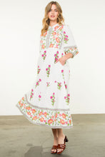 Load image into Gallery viewer, Floral tiered maxi dress with button detail
