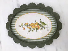 Load image into Gallery viewer, Green Scalloped Frame with Botanical Print

