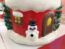 Load image into Gallery viewer, Vintage Santa light up house
