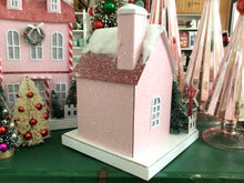 Load image into Gallery viewer, Lighted Pink “Putz” House- Medium
