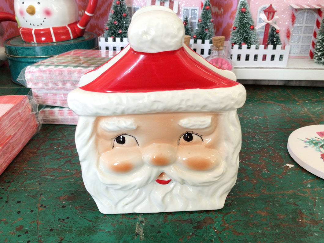 Vintage Santa face napkin holder
