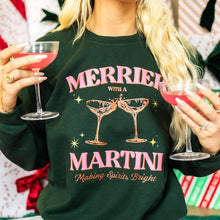 Load image into Gallery viewer, Merrier with a Martini Sweatshirt

