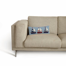 Load image into Gallery viewer, Sailboat Trio Hooked Pillow

