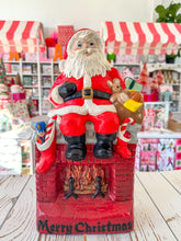 Load image into Gallery viewer, Vintage Ceramic Santa &amp; Fireplace
