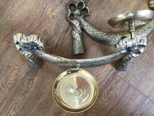 Load image into Gallery viewer, Vintage pair of brass sconces
