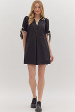 Load image into Gallery viewer, LBD with Scallop Cream Trim Detail
