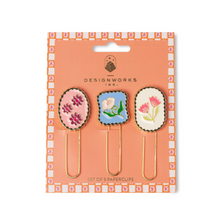 Load image into Gallery viewer, Floral or fruit set of 3 Paperclips

