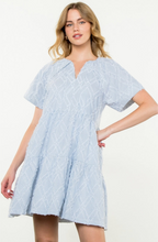 Load image into Gallery viewer, THML Blue &amp; White Striped Dress
