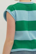 Load image into Gallery viewer, Green/Blue Sleeveless Sweater-Entro
