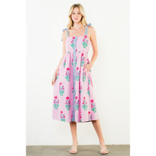 Load image into Gallery viewer, The Lindsey- Tie Strap Midi Floral Dress THML
