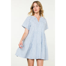 Load image into Gallery viewer, Blue &amp; White Striped Dress
