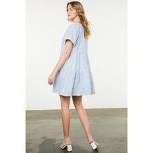 Load image into Gallery viewer, Blue &amp; White Striped Dress
