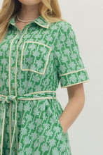 Load image into Gallery viewer, The Kinsey green botanical dress ENTRO
