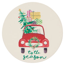 Load image into Gallery viewer, Winter Wheels Christmas Coaster Set
