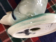 Load image into Gallery viewer, Vintage Green Winged Teal ceramic duck
