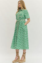 Load image into Gallery viewer, The Kinsey green botanical dress ENTRO
