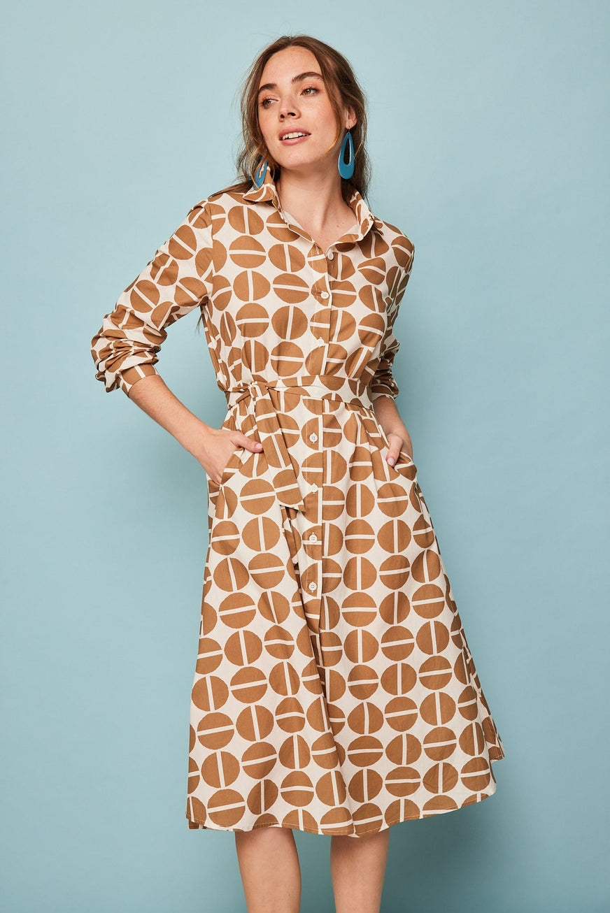 Siesta dress- in Cafe Brown or Green Pistachio