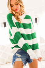 Load image into Gallery viewer, Color Block mock neck knit sweater
