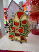 Load image into Gallery viewer, Vintage Stained Glass Candle Holder
