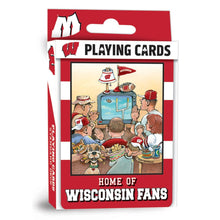 Load image into Gallery viewer, Wisconsin Badgers Fan Deck Playing Cards
