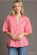 Load image into Gallery viewer, Pink button down shirt
