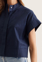Load image into Gallery viewer, Entro Linen Top- Navy or Natural Linen
